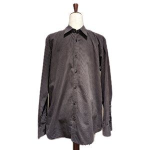 Calvin Klein Modern Fit Striped Button Down Shirt